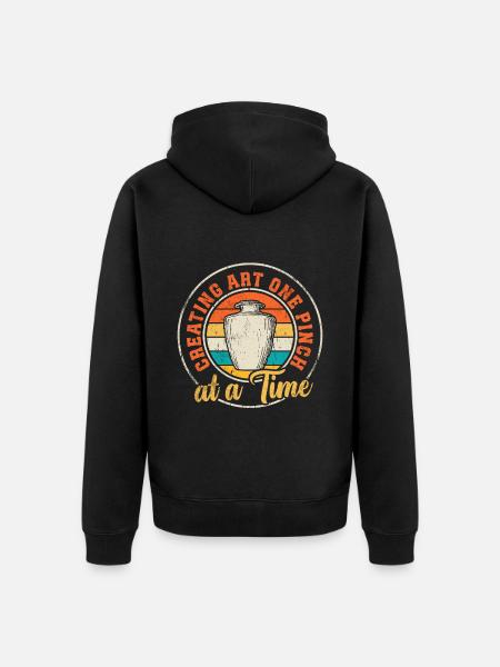 Ceramic Pottery Sculpture - Unisex Premium Organic Zip Hoodie - black