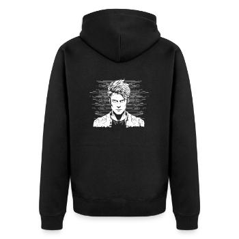 Developer, Coder, Programmer - Unisex Premium Organic Zip Hoodie - black - Back - Nico (187cm)