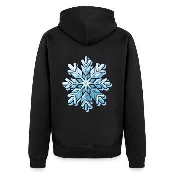 Flocon de neige - Veste à capuche bio Premium Unisexe - noir - Dos - Nico (187cm)