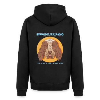 Spinone Italiano Cadeau Chien Italien - Veste à capuche bio Premium Unisexe - noir - Dos - Nico (187cm)