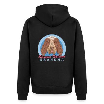 Spinone Italiano Granny chien italien cadeau - Veste à capuche bio Premium Unisexe - noir - Dos - Nico (187cm)