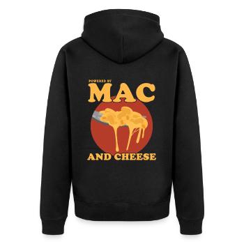 Macaroni and Cheese Mac and Cheese Gift - Unisex Premium Organic Zip Hoodie - black - Back - Nico (187cm)