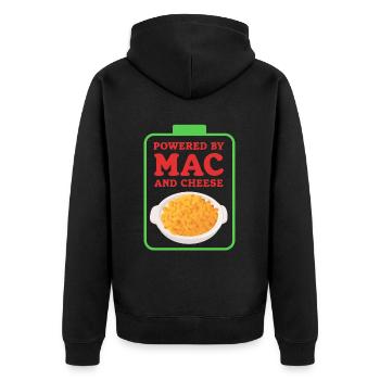 Macaroni and Cheese | Mac and Cheese Gift - Unisex Premium Organic Zip Hoodie - black - Back - Nico (187cm)
