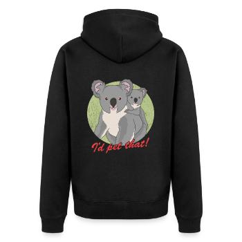 Koala Koalas Koala ours Koala ours cadeau - Veste à capuche bio Premium Unisexe - noir - Dos - Nico (187cm)