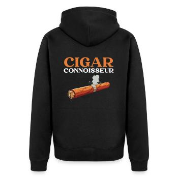 Fumer le cigare Fumée de tabac Cigare fumeur de cigarette - Veste à capuche bio Premium Unisexe - noir - Dos - Nico (187cm)