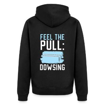 Dowsing Divining Water Witching Dowser - Unisex Premium Organic Zip Hoodie - black - Back - Nico (187cm)