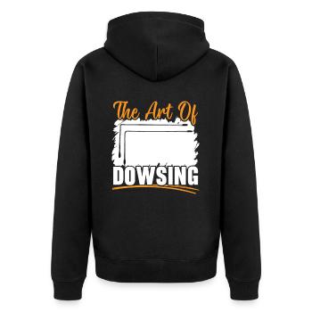 Dowsing Divining Water Witching Dowser - Unisex Premium Organic Zip Hoodie - black - Back - Nico (187cm)