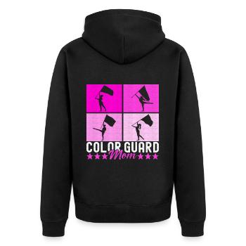 Drapeau agitant la fanfare garde de couleur - Veste à capuche bio Premium Unisexe - noir - Dos - Nico (187cm)