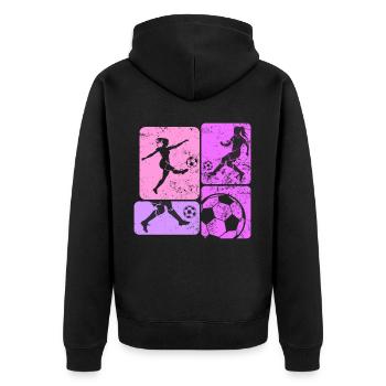 Women's Soccer, Women's Soccer, Women's Soccer - Unisex Premium Organic Zip Hoodie - black - Back - Nico (187cm)
