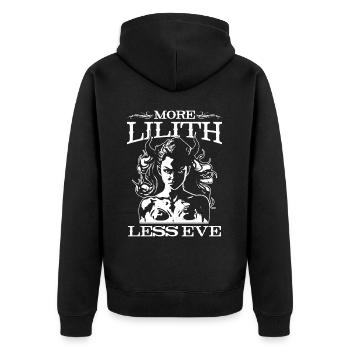 Lilith, Demon, Gothic, Mythology, Folklore, - Unisex Premium Organic Zip Hoodie - black - Back - Nico (187cm)