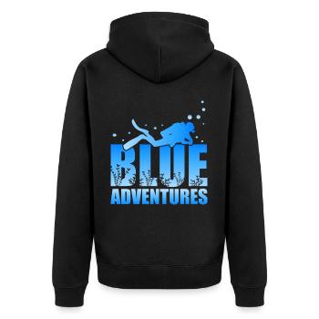 Plongée sous-marine, Plongée sous-marine, Vacances en mer - Veste à capuche bio Premium Unisexe - noir - Dos - Nico (187cm)