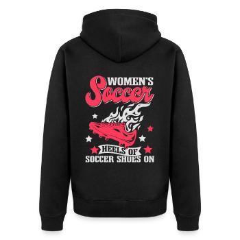 Soccer féminin, Football féminin, Football féminin - Veste à capuche bio Premium Unisexe - noir - Dos - Nico (187cm)