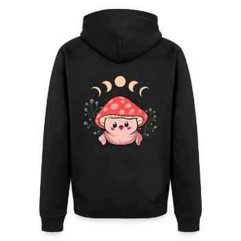 Chapeau champignon Kawaii Cottagecore Blobfish - Veste à capuche bio Premium Unisexe - noir - Dos - Nico (187cm)