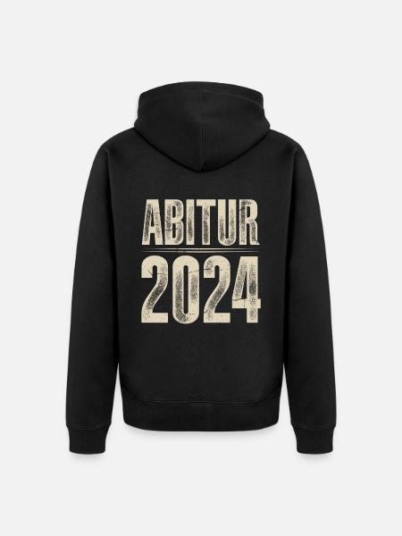 Abitur 2024 - Unisex Premium Bio Zip Hoodie - Schwarz