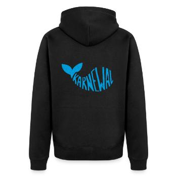 Karnewal Kölner Karneval Konfetti Kostümersatz - Unisex Premium Bio Zip Hoodie - Schwarz - Hinten - Nico (187cm)