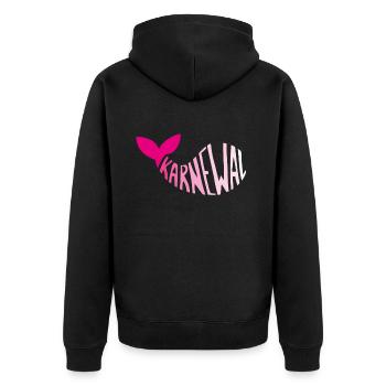 Karnewal Karneval Fasching Konfetti Weiberfasnacht - Unisex Premium Bio Zip Hoodie - Schwarz - Hinten - Nico (187cm)
