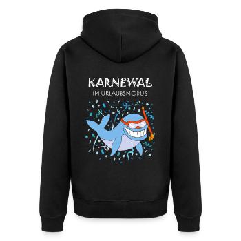 Karneval Konfetti Urlaub Sommerferien Mallorca - Unisex Premium Bio Zip Hoodie - Schwarz - Hinten - Nico (187cm)