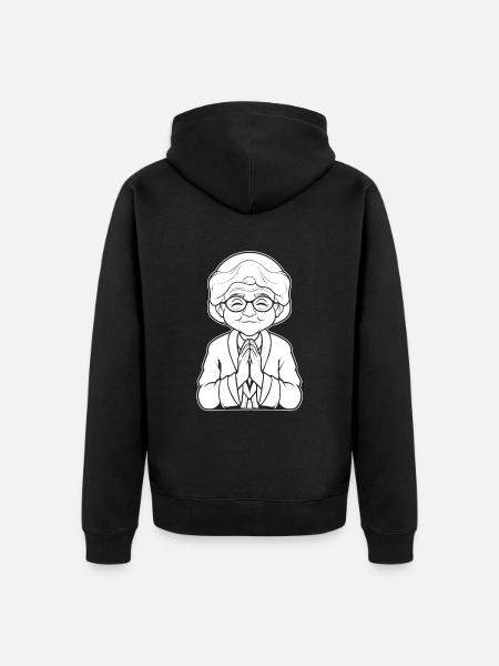 Christian Christianity Granny - Unisex Premium Organic Zip Hoodie - black