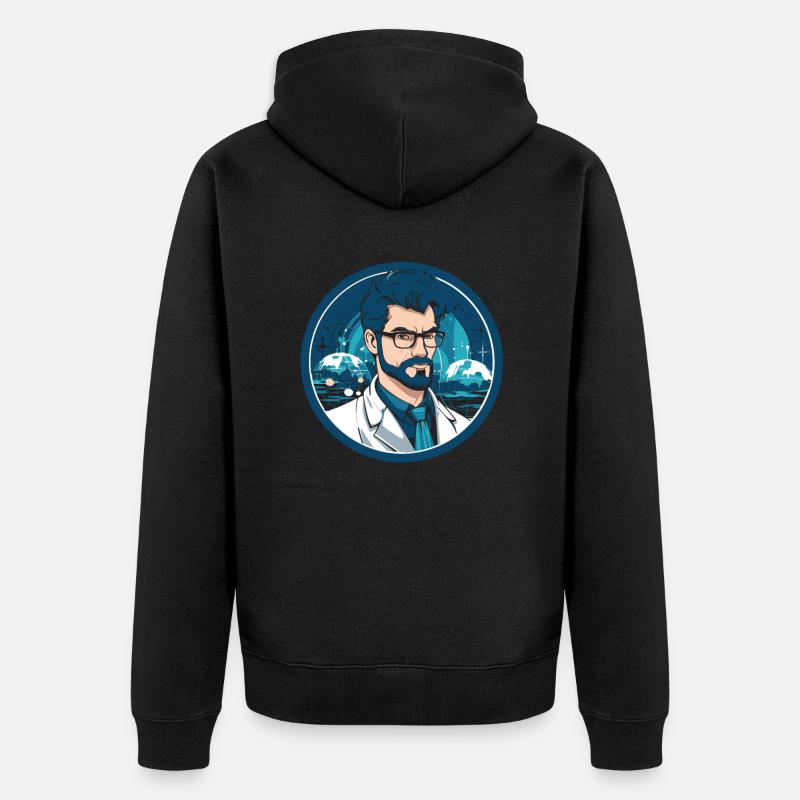 Data Science Data Analyst Cool - Unisex Premium Organic Zip Hoodie - black