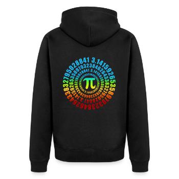 Coloré Pi Swirl Pi Jour Professeur de mathématiques - Veste à capuche bio Premium Unisexe - noir - Dos - Nico (187cm)