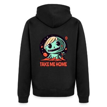 Take Me Home, an Anime Doll - Unisex Premium Organic Zip Hoodie - black - Back - Nico (187cm)