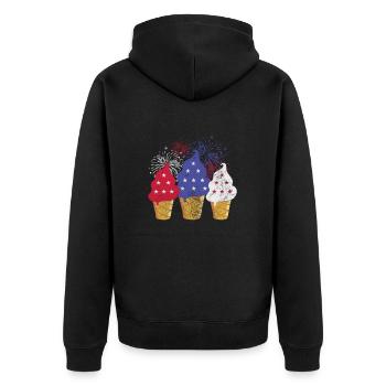 Glace - Veste à capuche bio Premium Unisexe - noir - Dos - Nico (187cm)