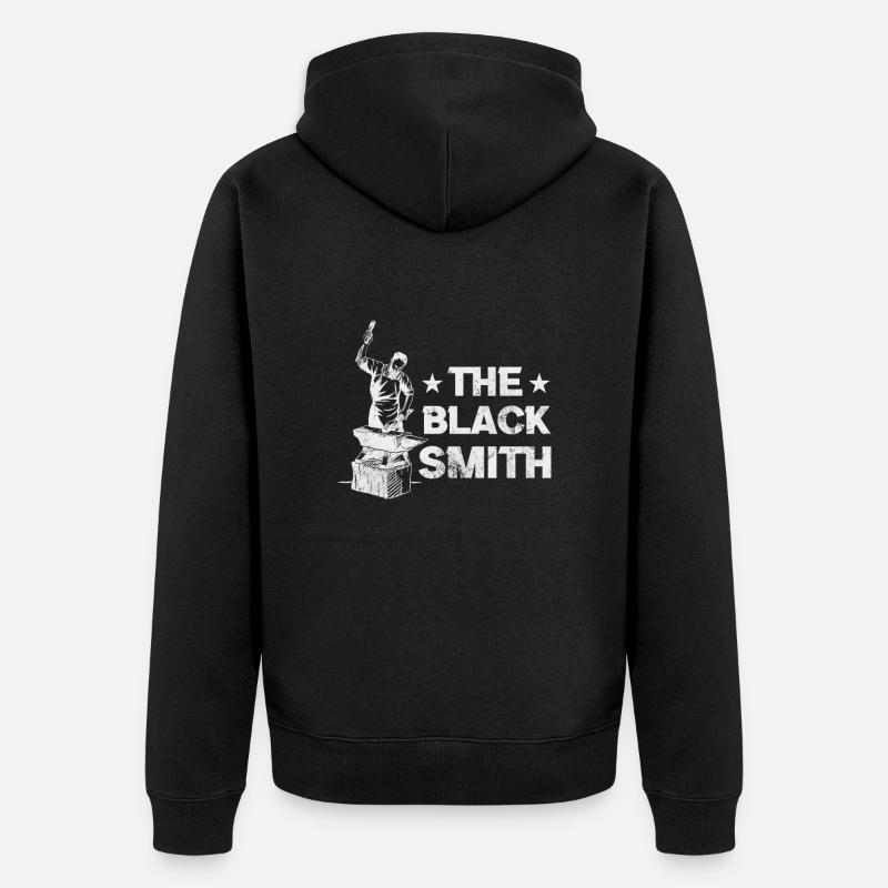 forgeron - Veste à capuche bio Premium Unisexe - noir