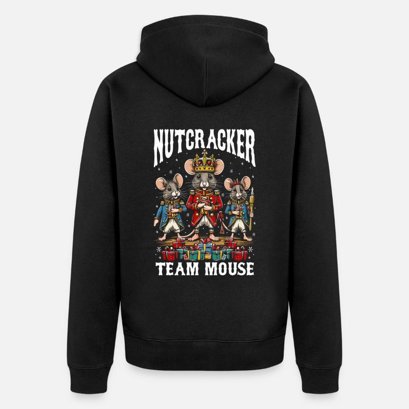 Casse-Noisette Team Mouse - Veste à capuche bio Premium Unisexe - noir