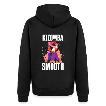 Kizomba Tanz Bachata Angola Tanz Urban Kiz - Unisex Premium Bio Zip Hoodie - Schwarz - Hinten - Nico (187cm)