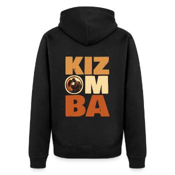 Kizomba Tanz Bachata Angola Tanz Urban Kiz - Unisex Premium Bio Zip Hoodie - Schwarz - Hinten - Nico (187cm)