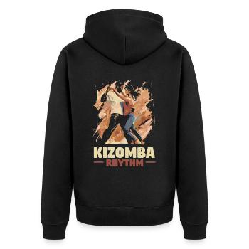 Kizomba Danse Bachata Angola Danse Urbain Kiz - Veste à capuche bio Premium Unisexe - noir - Dos - Nico (187cm)