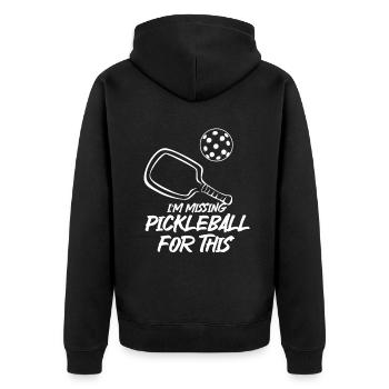 Federball - Unisex Premium Bio Zip Hoodie - Schwarz - Hinten - Nico (187cm)