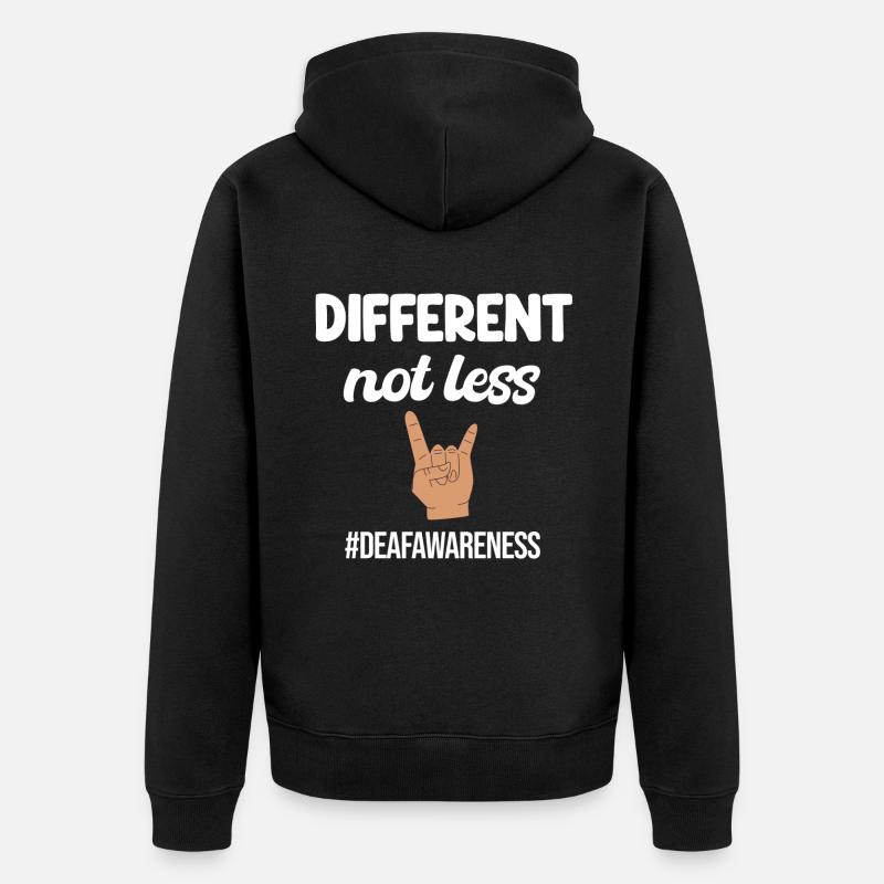 Different, no less fun - Unisex Premium Organic Zip Hoodie - black