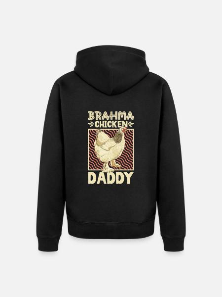 Brahma Papa - Unisex Premium Organic Zip Hoodie - black