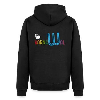 Carnaval, Carnaval, Confettis, Lundi gras, Fous - Veste à capuche bio Premium Unisexe - noir - Dos - Nico (187cm)