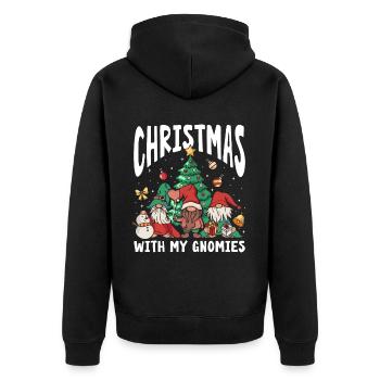 Noël avec mes gnomes - Veste à capuche bio Premium Unisexe - noir - Dos - Nico (187cm)