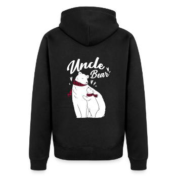 Baby Bear - Unisex Premium Bio Zip Hoodie - Schwarz - Hinten - Nico (187cm)
