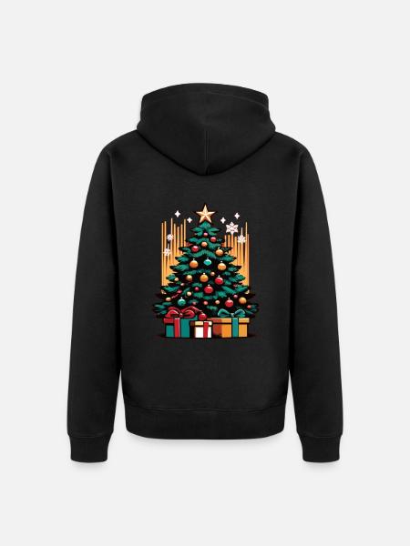 Weihnachtsbaum Tannenbaum Christbaum - Unisex Premium Bio Zip Hoodie - Schwarz
