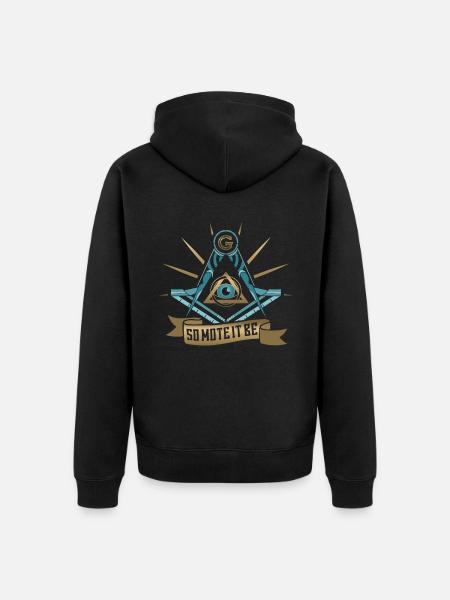 Masonic Freemasonry Fraternal - Unisex Premium Bio Zip Hoodie - Schwarz