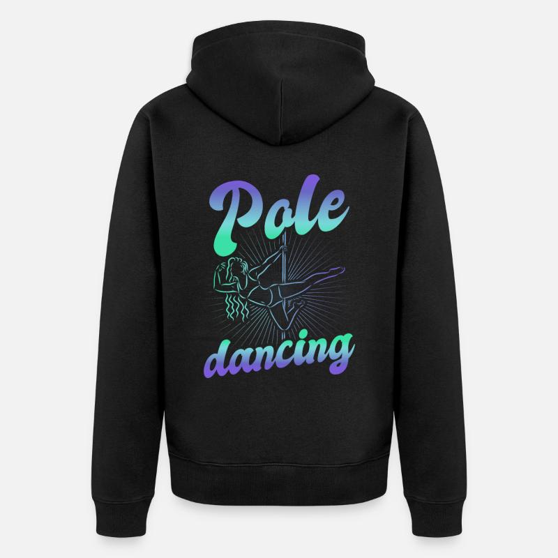 Pole Dance Tänzerin, Stangentanz, Pole Dancing - Unisex Premium Bio Zip Hoodie - Schwarz