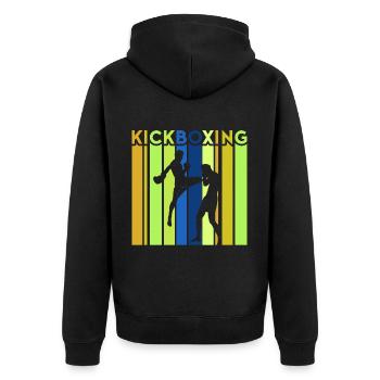Kickboxer Arts martiaux Kickboxing Kickboxen - Veste à capuche bio Premium Unisexe - noir - Dos - Nico (187cm)