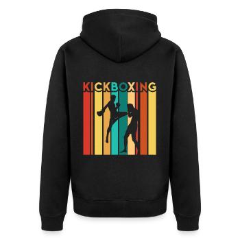 Kickboxer Arts martiaux Kickboxing Kickboxen - Veste à capuche bio Premium Unisexe - noir - Dos - Nico (187cm)