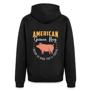 Éleveur de bétail Bétail de cochon d’Inde américain - Veste à capuche bio Premium Unisexe - noir - Dos - Nico (187cm)