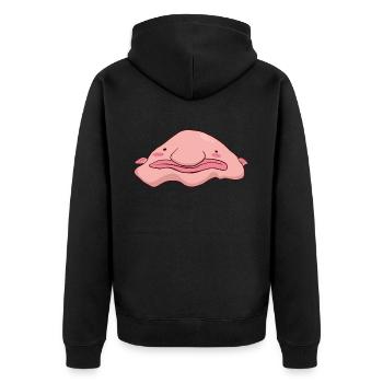 Kawaii Squishy Kawaii Blobfish - Veste à capuche bio Premium Unisexe - noir - Dos - Nico (187cm)