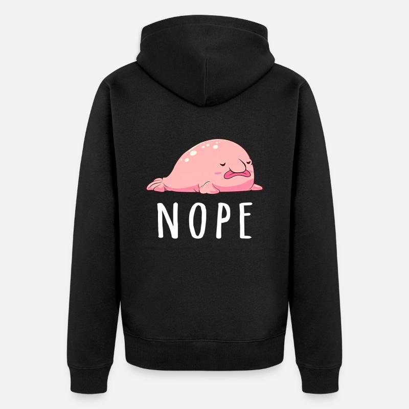 Drôle de poisson blob - Veste à capuche bio Premium Unisexe - noir
