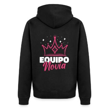 Bachelorette Party Jga - Unisex Premium Bio Zip Hoodie - Schwarz - Hinten - Nico (187cm)