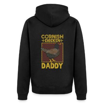 Papa combattant indien - Veste à capuche bio Premium Unisexe - noir - Dos - Nico (187cm)