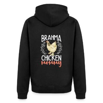 Brahma Mama - Veste à capuche bio Premium Unisexe - noir - Dos - Nico (187cm)