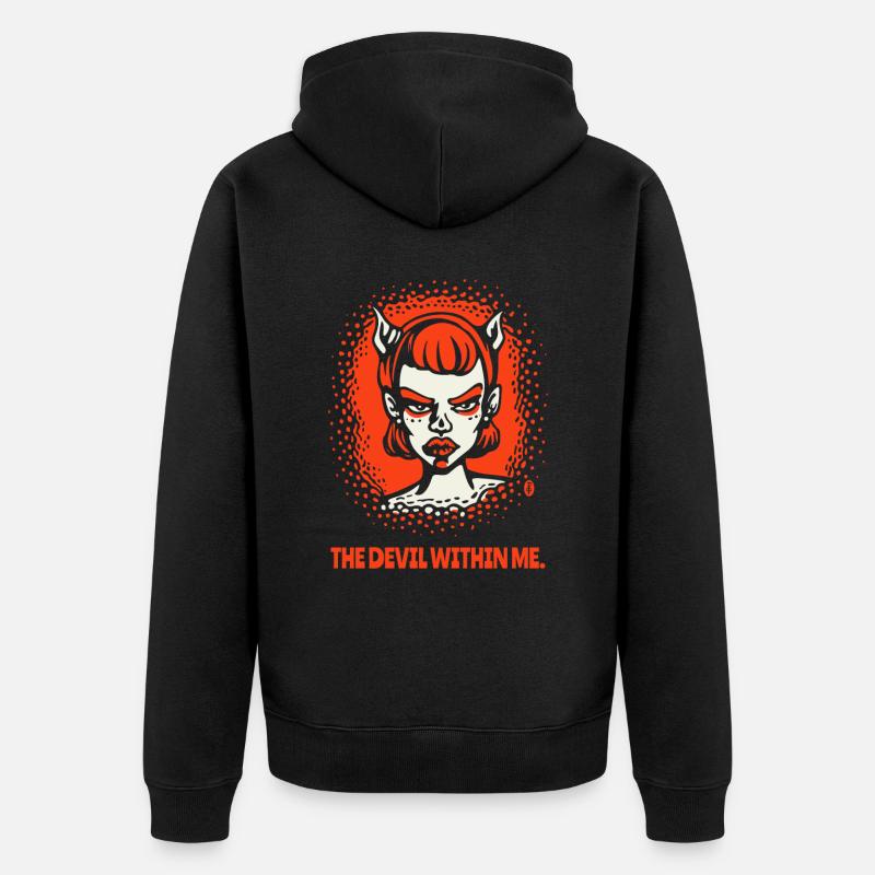 Le diable en moi - Veste à capuche bio Premium Unisexe - noir