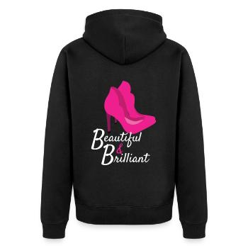 Belle et brillante mode de talons hauts - Veste à capuche bio Premium Unisexe - noir - Dos - Nico (187cm)